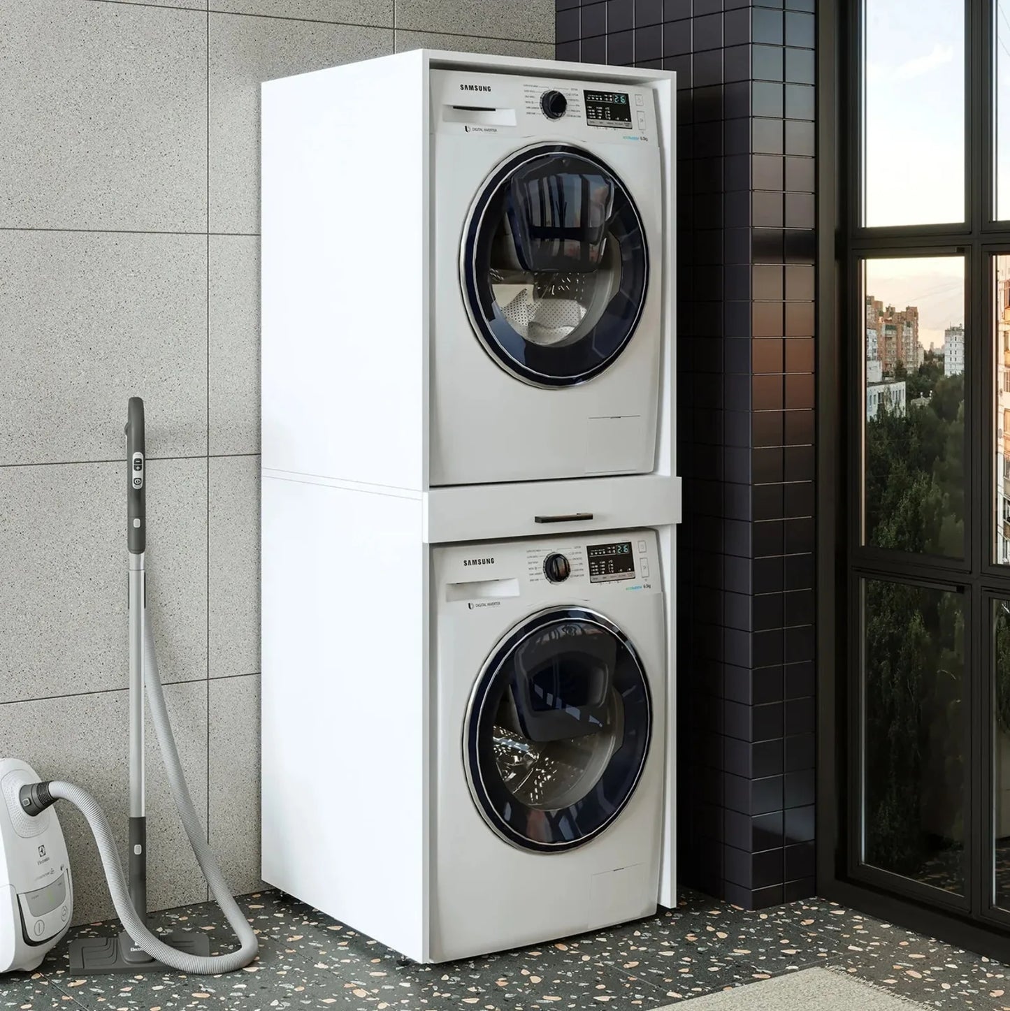 Aqua Çamaşır/Kurutma Makinesi Dolabı