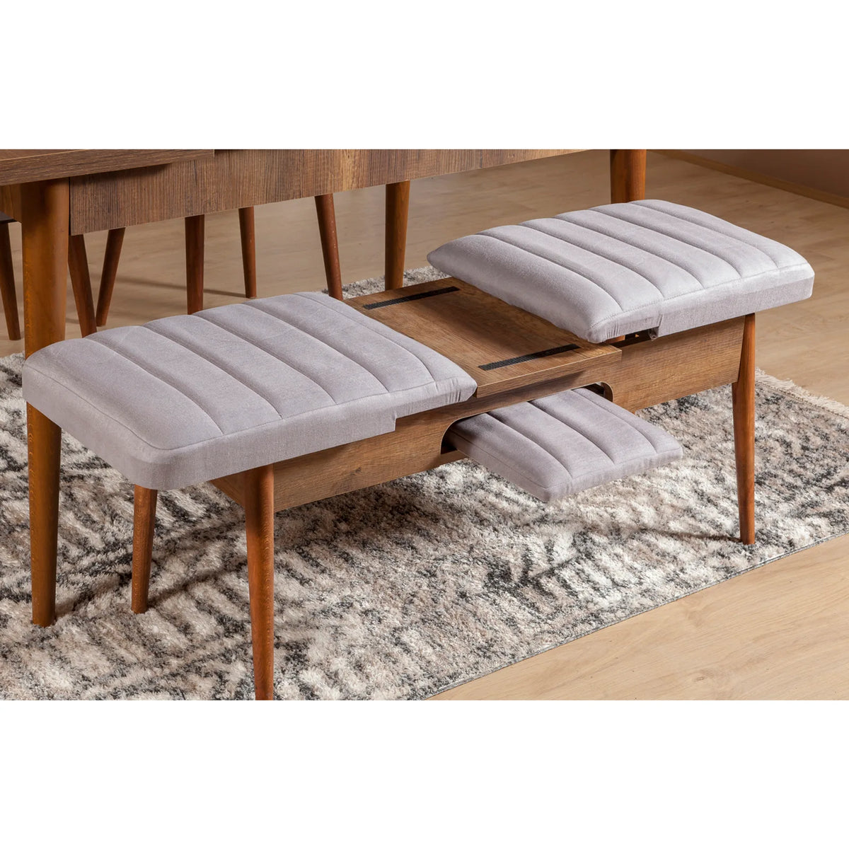 Sembol Bench Ceviz Soho Gri görsel 2
