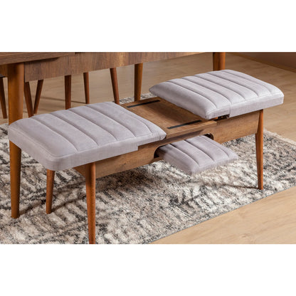 Sembol Bench Ceviz Soho Gri görsel 2