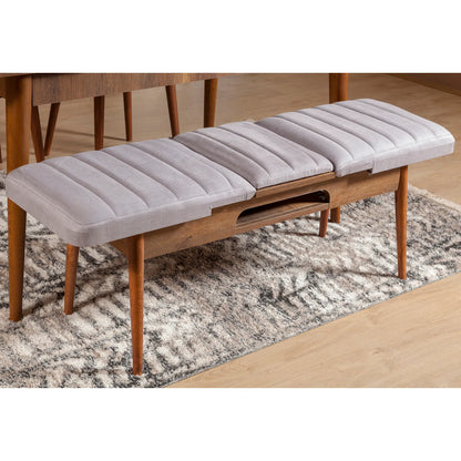 Sembol Bench Ceviz Soho Gri görsel 3