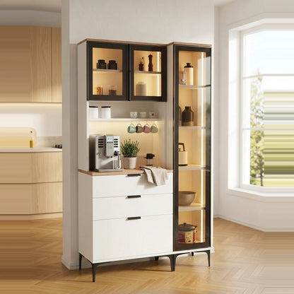 Dibek Çekmeceli + 350 Ledli Dolap görsel 6