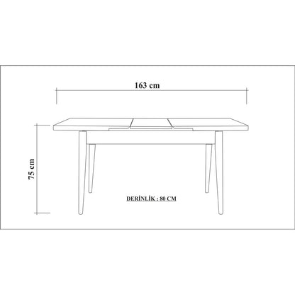Sembol Açılır Masa Takımı Atlantik Fıstık Yeşili 70x110 (1 Masa + 4 Sandalye) - görsel 2