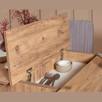 Sembol Açılır Masa Takımı Atlantik Soho Gri 70x110 (1 Masa + 4 Sandalye)