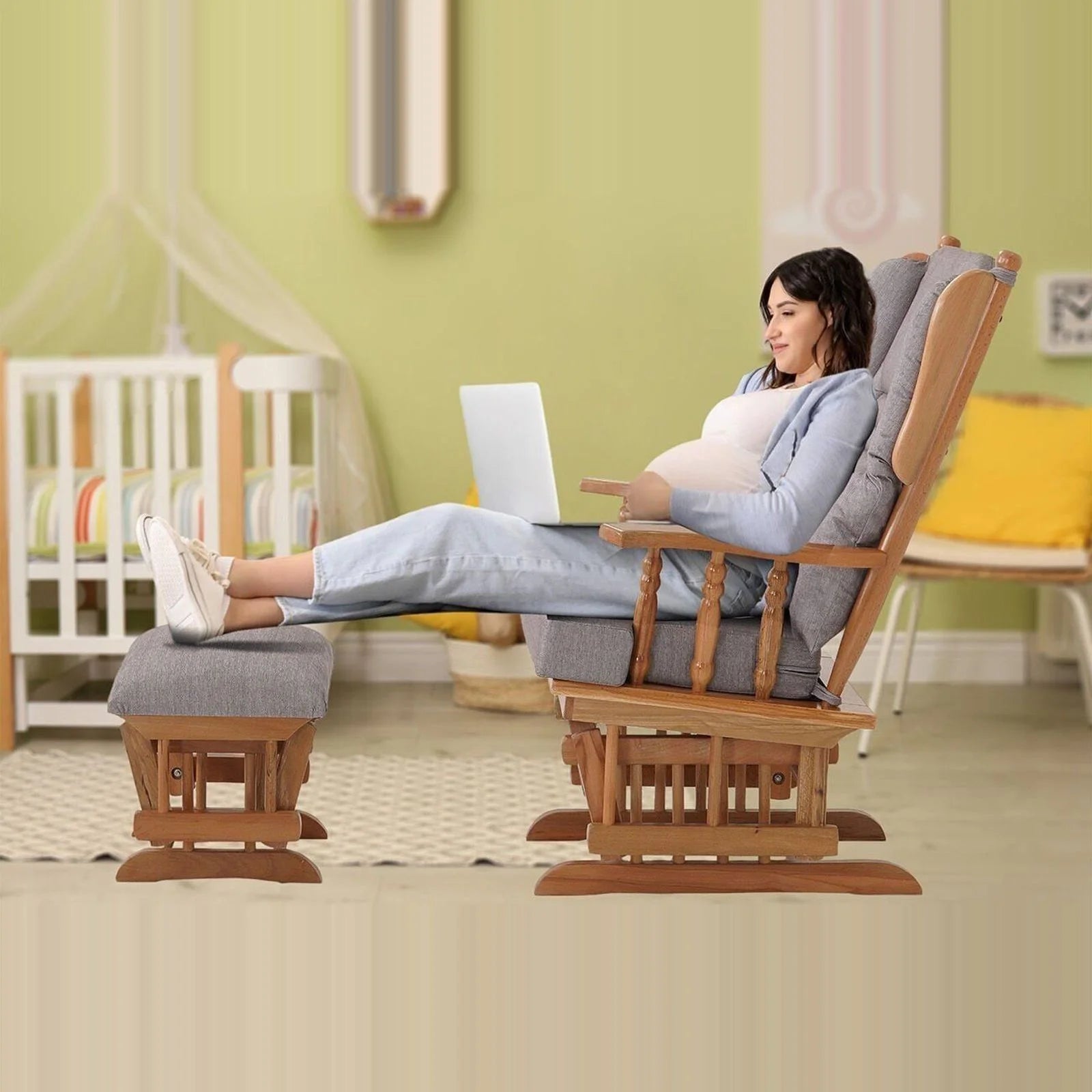 Relax Sallanan Sandalye Gri görsel 7