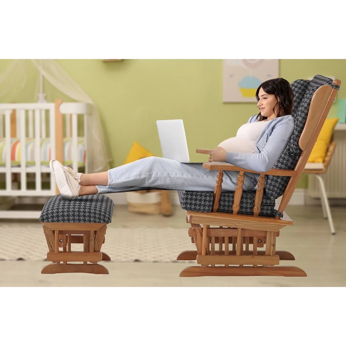 Relax Sallanan Sandalye Kaz Antrasit görsel 3