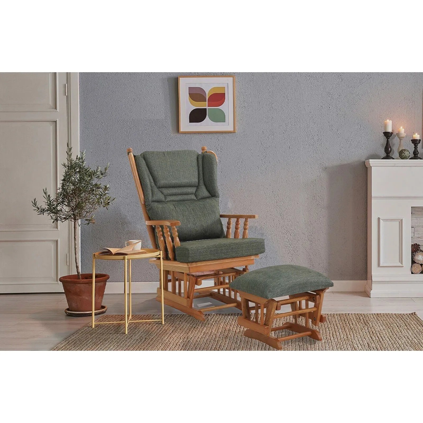 Relax Sallanan Sandalye Yeşil görsel 2